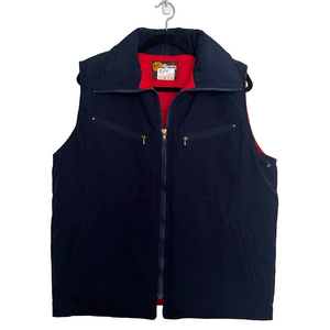 Vintage Canadian Caribou Navy Blue Workwear Vest Puff Vest Outdoor Size: M